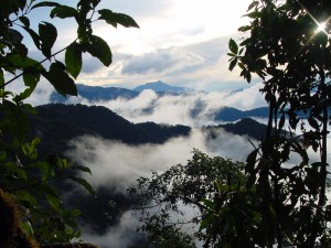 ridges through clouds